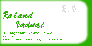 roland vadnai business card